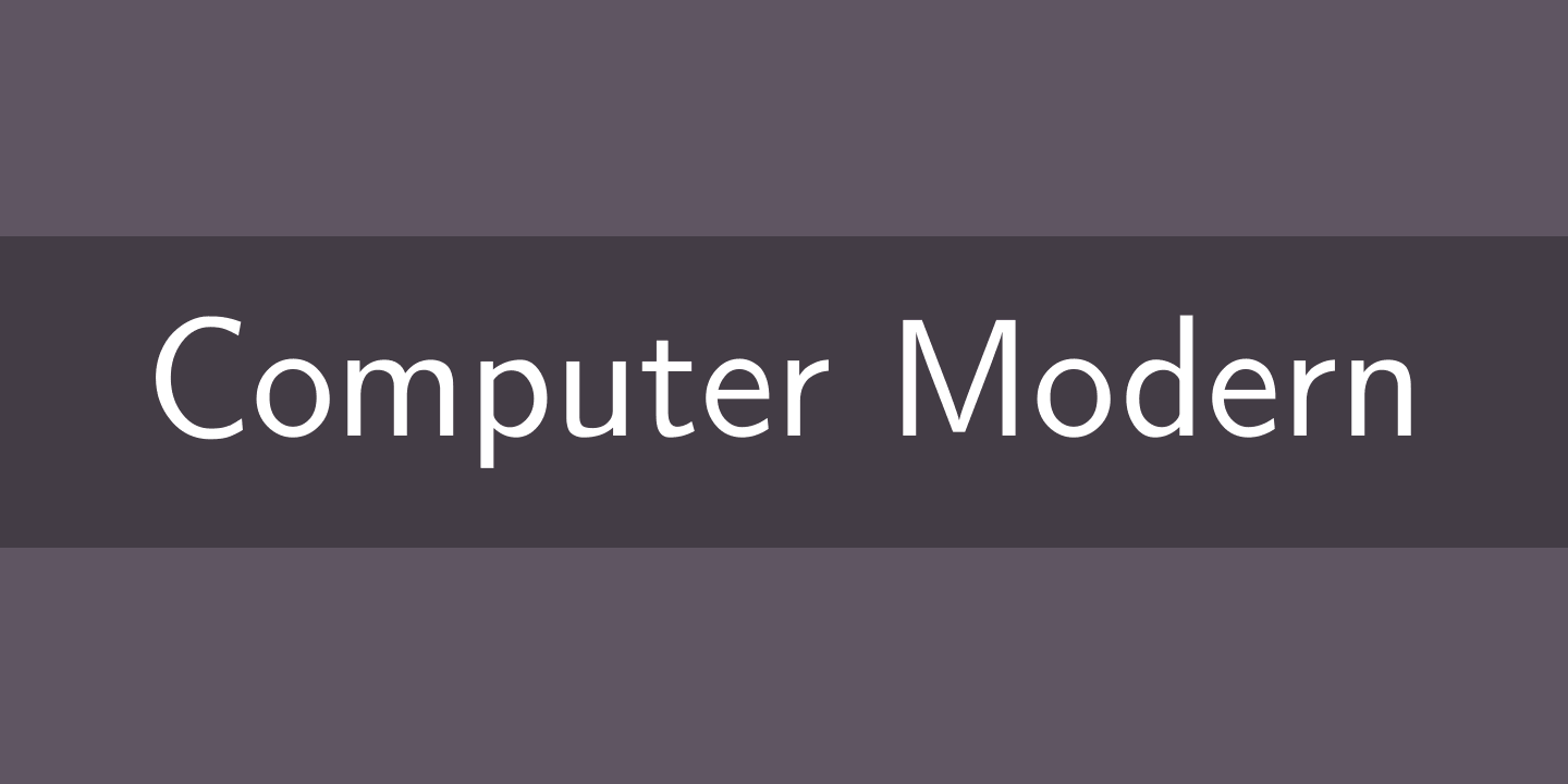 Beispiel einer Computer Modern-Schriftart